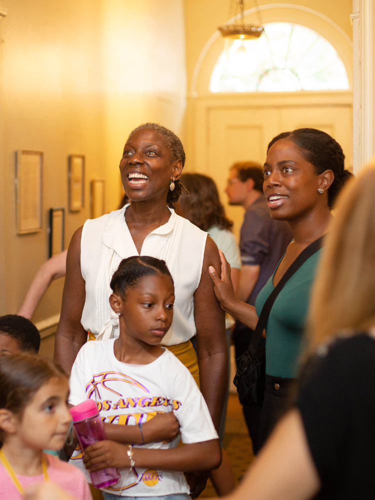 A family enjoying a guided evening tour