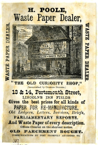 Trade Card of H Poole