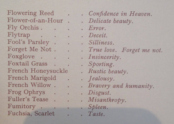 List of flowers and their meanings