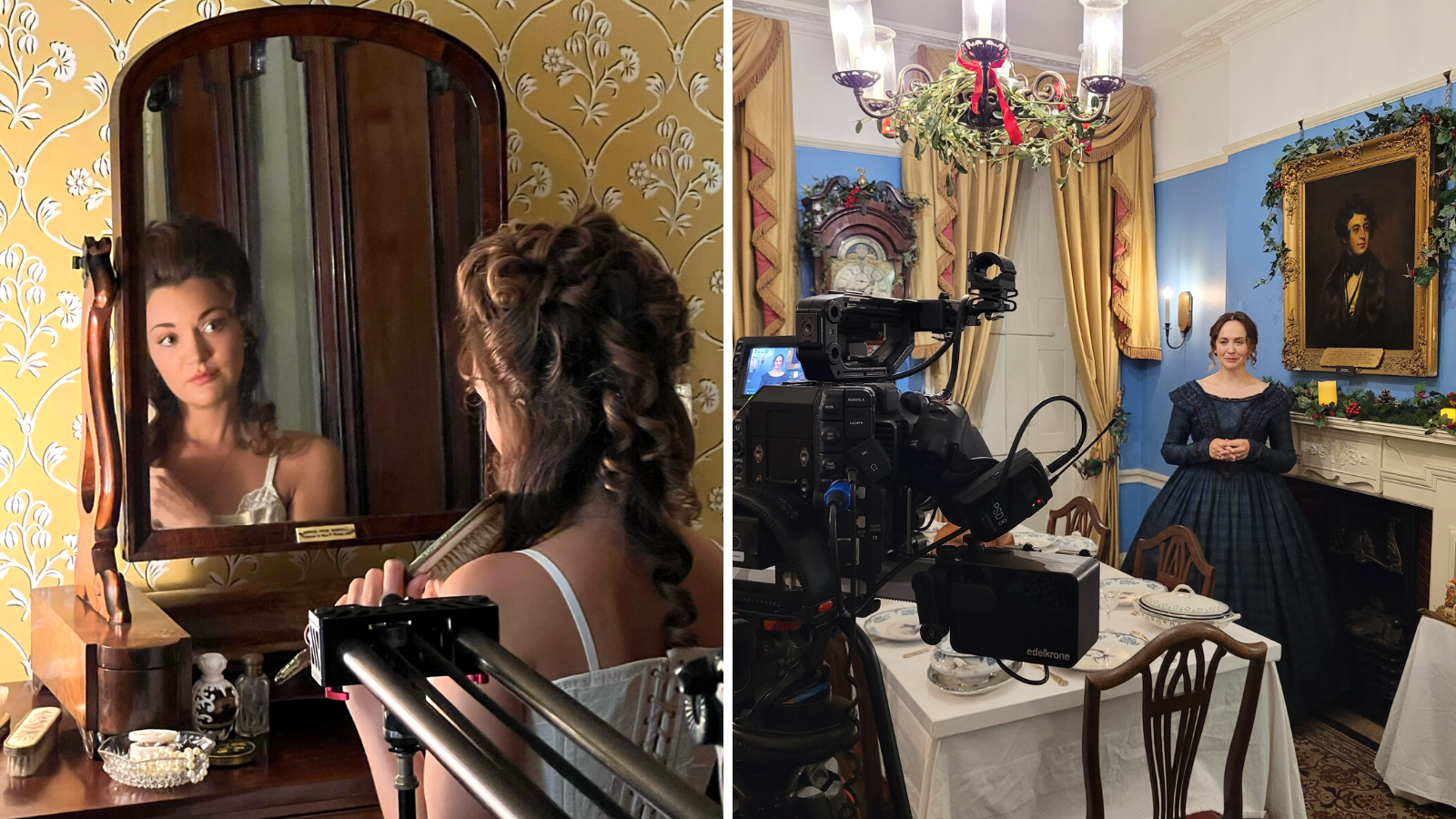 Filming at the Charles Dickens Museum.